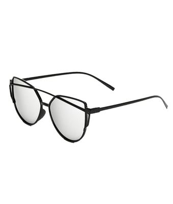 Retro solbriller Black Mirror Glass + Senile String