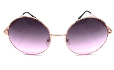 Gull/rosa runde solbriller - Enigma