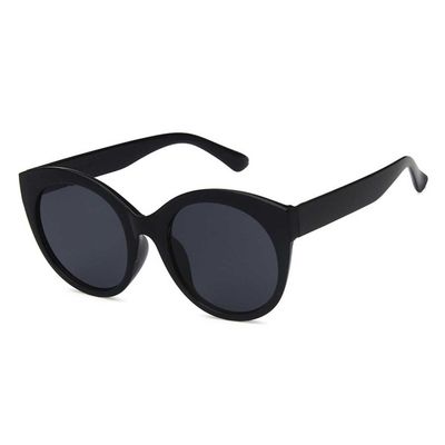 Runde sorte solbriller retro cateye