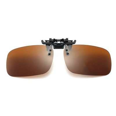 Clip-on solbriller brunt glas 40x58mm