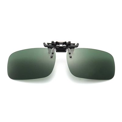 Clip-on solbriller grønt glas 40x58mm