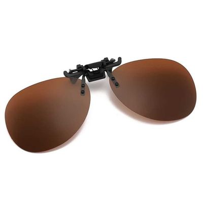 Clip-on Aviator Sunglasses Pilot Glasses Brown