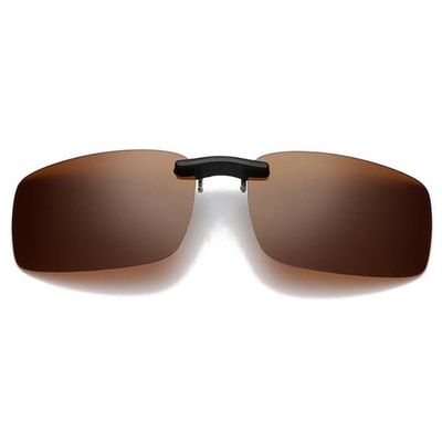 Clip-on solbriller brun 40x56mm
