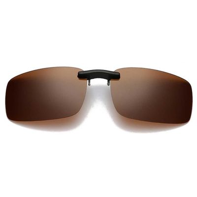 Clip-on solbriller brune 35x56mm