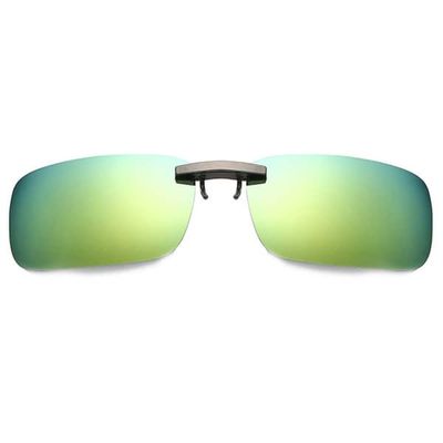 Clip-on solbriller Metal Green Mirror Glass 37x59mm