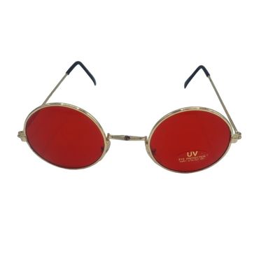 Røde runde solbriller
