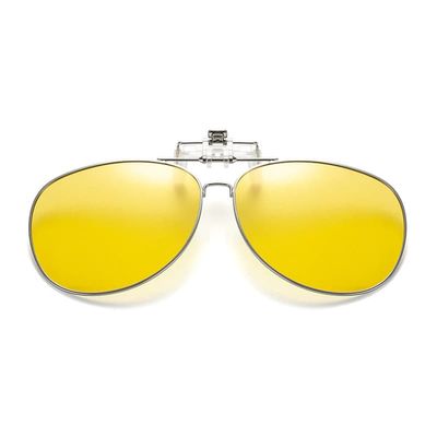 Flip Up Polarized Pilot Clip-On solbriller Metal Night Vision