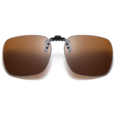 Stor Flip Up Clip On Solbriller Brun