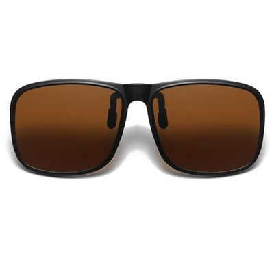 Flip Up Solbriller Clip-On Brun