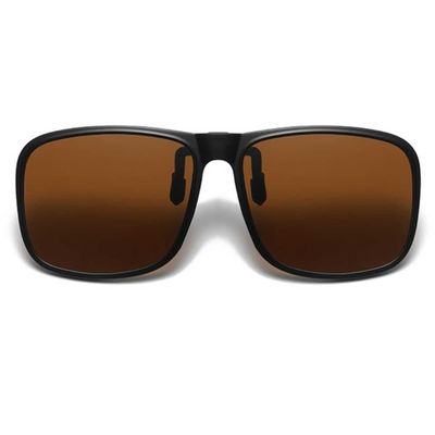 Flip Up Solbriller Clip-On Brun