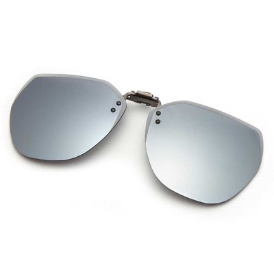 Flip-Up Clip-On solbriller Metal Mirrored Silvera