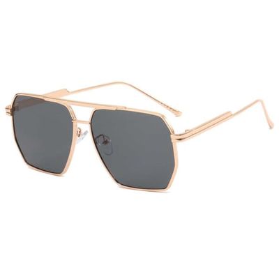 Moderne Pilot Aviator solbriller gull