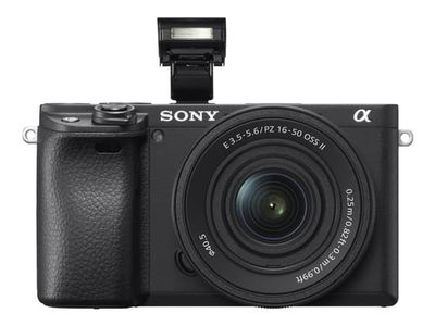Sony a6400 ILCE-6400 - Digitalkamera - speilløst - 24.2 MP - APS-C - 4K / 30 fps 16-50 mm Power Zoom-linse - Wi-Fi, NFC, Bluetooth - svart