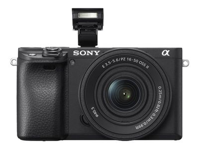 Sony a6400 ILCE-6400 - Digitalkamera - speilløst - 24.2 MP - APS-C - 4K / 30 fps 16-50 mm Power Zoom-linse - Wi-Fi, NFC, Bluetooth - svart