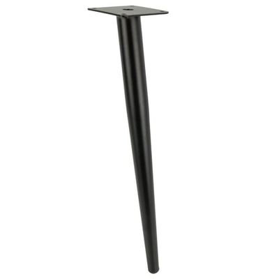 Møbelben, skrå stift, sort, 40 cm