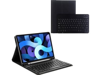 Strado nettbrettetui med Bluetooth-tastatur og stylusholder for Apple iPad AIR 4/ Pro 11 2020 (sort) universal