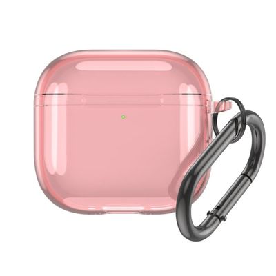 Transparent Airpods 4-Fodral - Rosa