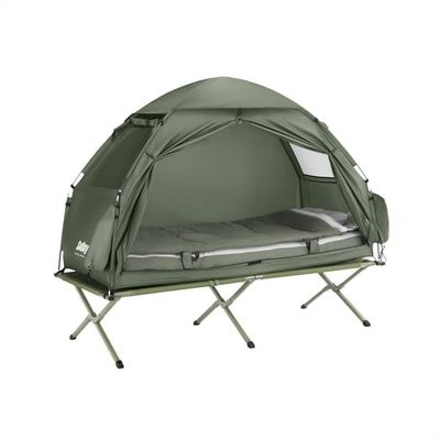 SoBuy 7-i-1 Camping Telt – Til 1 Person | 193x86x160cm Grøn OGS32-GR