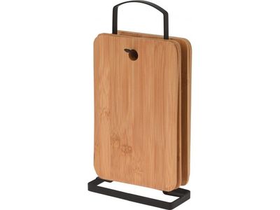 Mondex bambus skjærebrett 22x14cm 6 stk. med stativ