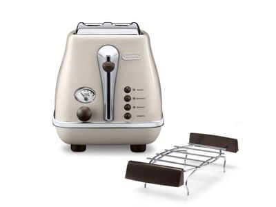 De'Longhi Icona Vintage CTOV 2103.BG - Brödrost - 2 skiva - 2 Kortplatser - beige