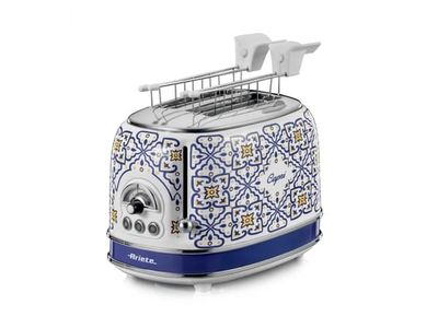 Ariete 0155/0C, 2 skivor, Vit, Ljusblå, Metall, 810 W, 220-240 V, 50/60 hz