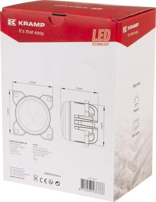 LED-arbetslampa för Claas, Case IH, Fendt, Lindner, Massey Ferguson, Steyr, Valtra, Valmet, rund 42W 4200lm 10/30V