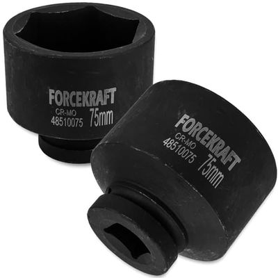 FORCEKRAFT Dyb Slagtop 1"" 75mm 6-kant