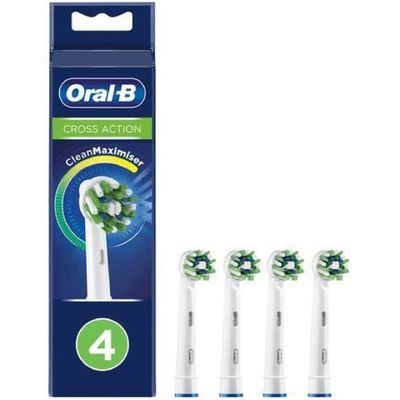 Oral B CrossAction-børstehode 4 stk