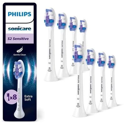 Paket med 8 borsthuvuden - PHILIPS - HX6058/87 - S2 vit