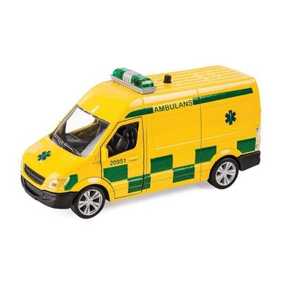 Leksaker Leksaksbil 40708 Cars Bil Gul Ambulans Van Light & Sounds 12cm
