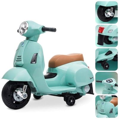 Barnskoter med batteri Vespa mintgrön Sun Baby