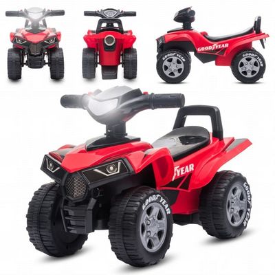 Gåbil Quad för Barns Första Födelsedag Good Year Röd