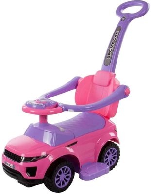 Työntövaunu lapsille lasten auto Sport Car vaaleanpunainen Sun Baby