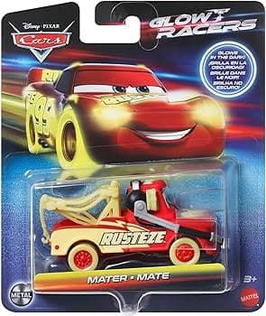 Leksaker Disney Cars Bilar metall Glow Racers Självlysande Bärgarn Mater