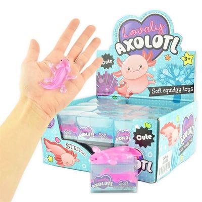 Squeeze Soft Stretchy Axolotl 7cm Pinkki