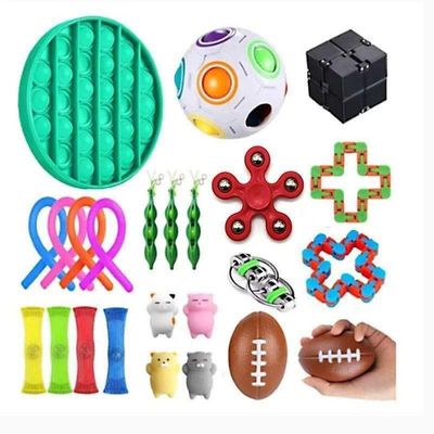 PRO 24 st. Fidget Pop it Toys Set-pakke for barn og voksne