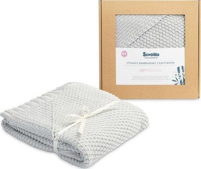 Sensillo SWADLE MED HETTE 100% BAMBUS GAVE GRÅ