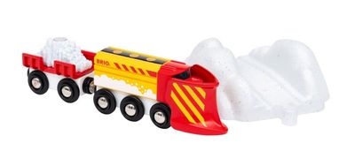 Tren med snøplog brio