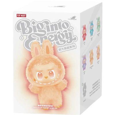 1 stk POP MART Labubu 3.0 Big into Energy Blind Box-figur – The Monsters Vinyl Plysch Hänge 17 cm (tilfeldig farge, enkel pakke)