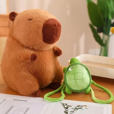 Pehmomaskotti Capybara 50 cm XXL Reppu kilpikonnalla, iso pehmolelu
