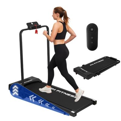 PH Fitness Löpband A1F-3 – Hopfällbart WalkingPad – Trådlös fjärrkontroll, manuell lutning & FitShow App – 1–12 km/h, 120 KG – Kompakt design