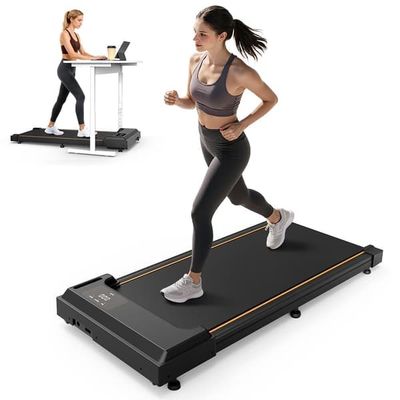 Formill FT21 Ultratunn Gångmatta, 2,5 hk motor,hastighetsområde 1-6 km/h,LED-skärm,maximal belastning 100 kg,Platsbesparande löpband