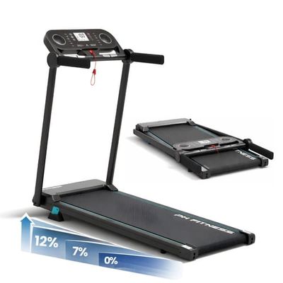 PH Fitness Endurance Löpband – 1–12 km/h, 3.0 HK Motor, 12 Program, Bluetooth FitShow App, 2-Stegs Lutning 7% & 12%, Hopfällbart Löpband