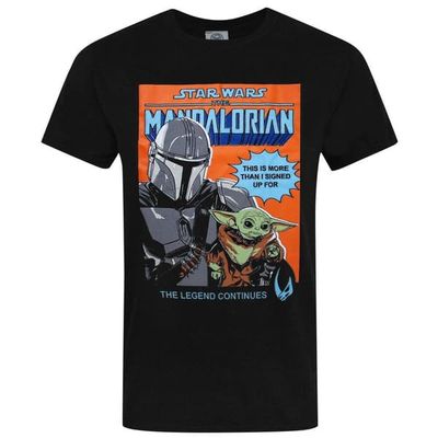 Star Wars Baby Yoda plakat T-shirt til mænd