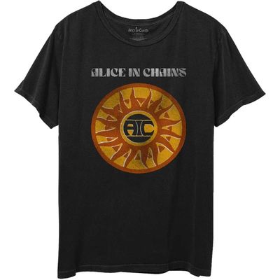 Alice In Chains Unisex vuxen Circle Sun Vintage bomulls-T-Shirt