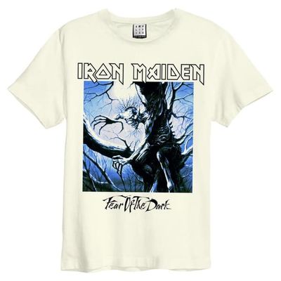 Amplified Unisex Adult Fear Of The Dark Iron Maiden Vintage T-shirt