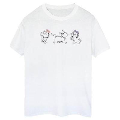 The Aristocats Womens/Ladies Marie Bow Cotton Boyfriend T-Shirt