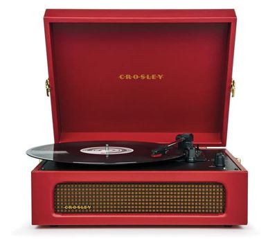 Crosley Voyager Skivspelare Tvåvägs Bluetooth (Vinröd Röd)