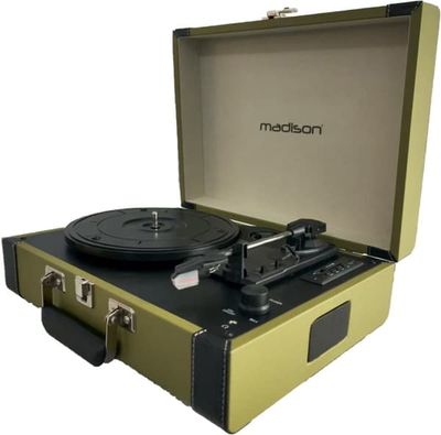 Madison Vintage Platespiller m. Bluetooth (Grønn)
