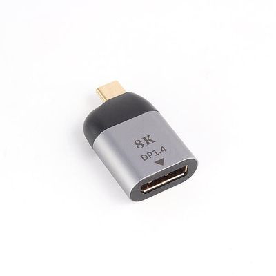 NÖRDIC USB C–Displayport -sovitin 8K 60 Hz 32,4 Gps -tuki 3D- ja HDCP 1.4 ja 2.2, alumiinia, Space Grey